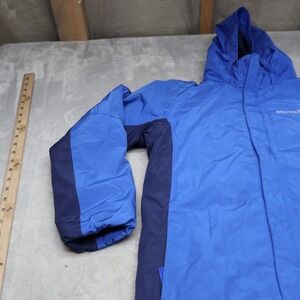 Marmot Jacket Kids XL Blue Hooded Removable Fleece Liner Winter Outdoor 3in1